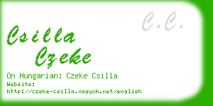 csilla czeke business card